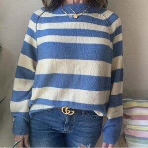 Umgee Nautical Soft Lightweight Stripe Long Sleeve Sweater Style A4292 Women Med